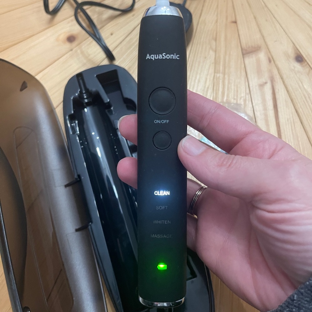 SOLD AquaSonic Black Electric Toothbrush